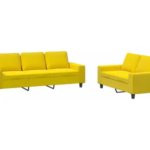 2-delige Loungeset stof lichtgeel 2-delige Loungeset stof lichtgeel