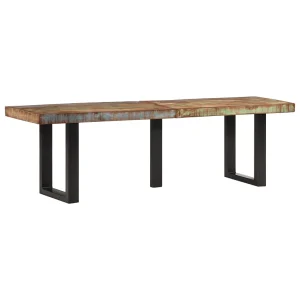 Bankje 160 cm massief gerecycled hout en staal Bankje 160 cm massief gerecycled hout en staal