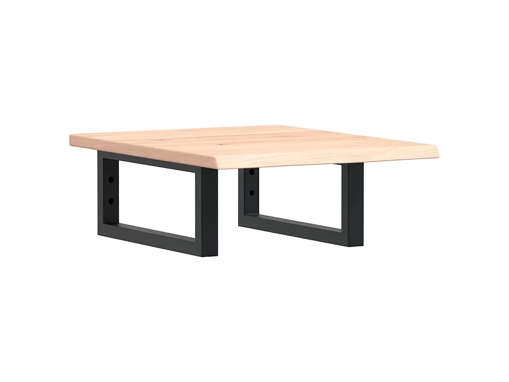 Badkamer wandschap staal en massief eikenhout