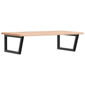Badkamer wandschap staal en massief beukenhout