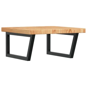 Badkamer wandschap staal en massief eikenhout