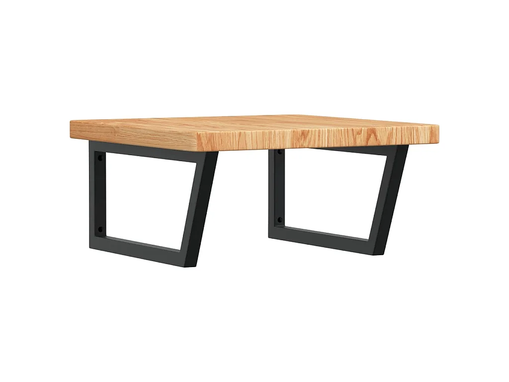 Badkamer wandschap staal en massief eikenhout