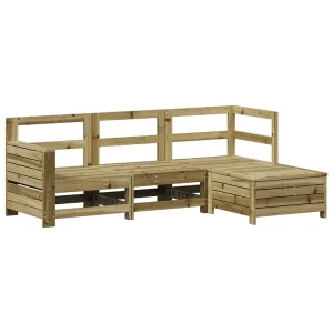 4-delige Loungeset geïmpregneerd grenenhout 4-delige Loungeset geïmpregneerd grenenhout