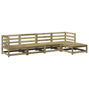 5-delige Loungeset geïmpregneerd grenenhout 5-delige Loungeset geïmpregneerd grenenhout