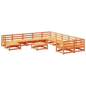 12-delige Loungeset massief grenenhout wasbruin 12-delige Loungeset massief grenenhout wasbruin