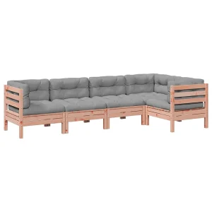 5-delige Loungeset met kussens massief douglas vurenhout 5-delige Loungeset met kussens massief douglas vurenhout