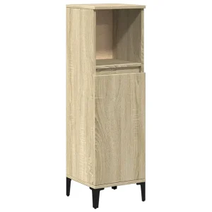 Badkamerkast 30x30x100 cm bewerkt hout sonoma eikenkleurig Badkamerkast 30x30x100 cm bewerkt hout sonoma eikenkleurig
