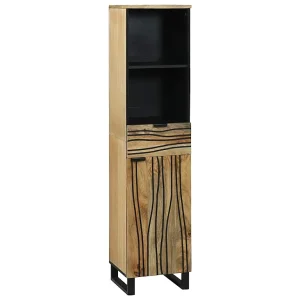 Badkamerkast met plank Bruin 38 x 33 x 160 cm Massief mangohout Badkamerkast met plank Bruin 38 x 33 x 160 cm Massief mangohout