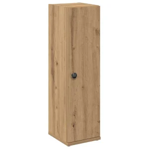 Badkamerkast met rolhouder 20,5x22x72 cm artisanaal eikenkleur