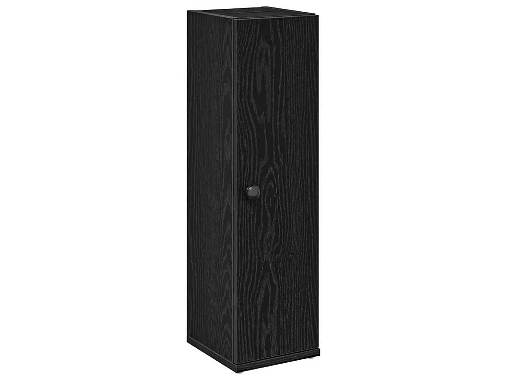 Badkamerkast met rolhouder 20,5x22x72 cm zwart