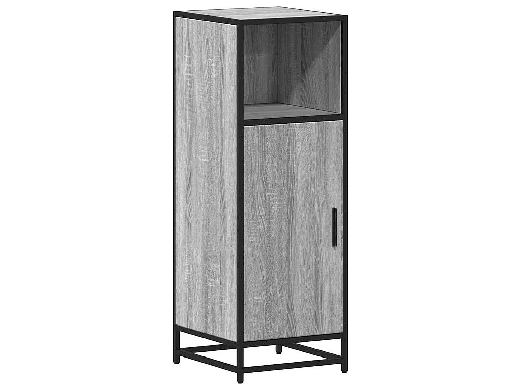 Badkamerkast 35x37,5x100cm bewerkt hout grijs sonoma eikenkleur