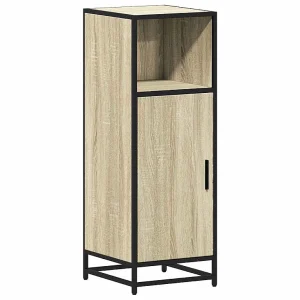 Badkamerkast 35×37,5×100 cm bewerkt hout sonoma eikenkleurig