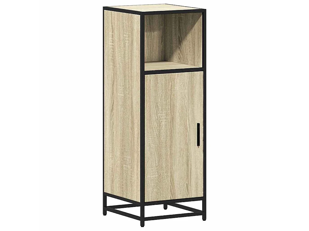 Badkamerkast 35x37,5x100 cm bewerkt hout sonoma eikenkleurig