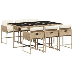 7-delige Tuinset met kussens poly rattan beige 7-delige Tuinset met kussens poly rattan beige