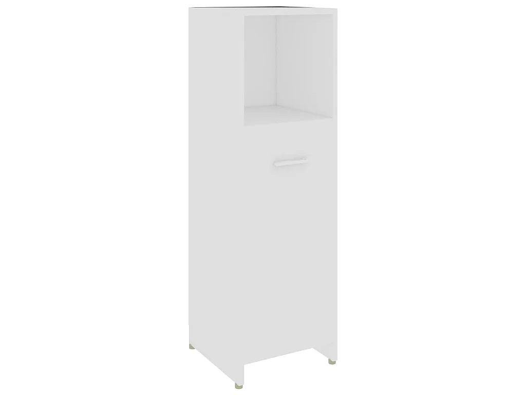 Badkamerkast 30x30x95 cm bewerkt hout wit
