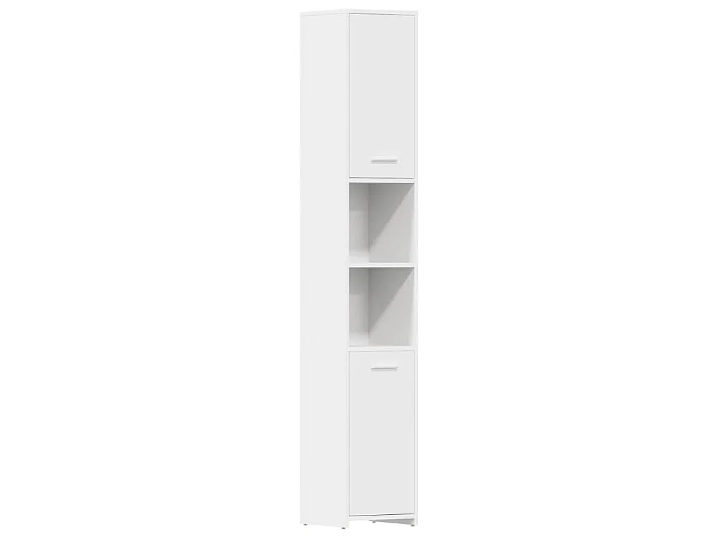 Badkamerkast 30x30x183,5 cm bewerkt hout wit