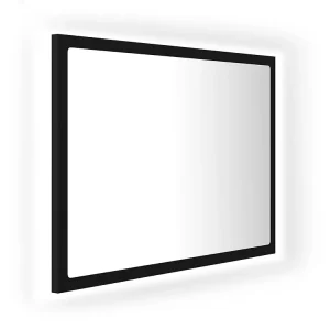 Badkamerspiegel LED 60×8,5×37 cm acryl zwart Badkamerspiegel LED 60×8,5×37 cm acryl zwart