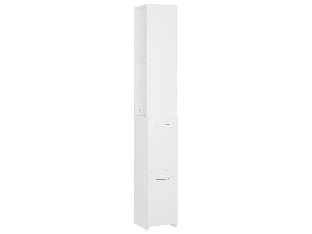 Badkamerkast 25x26,5x170 cm bewerkt hout wit