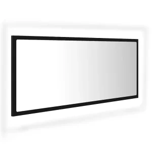 Badkamerspiegel LED 100×8,5×37 cm acryl zwart Badkamerspiegel LED 100×8,5×37 cm acryl zwart