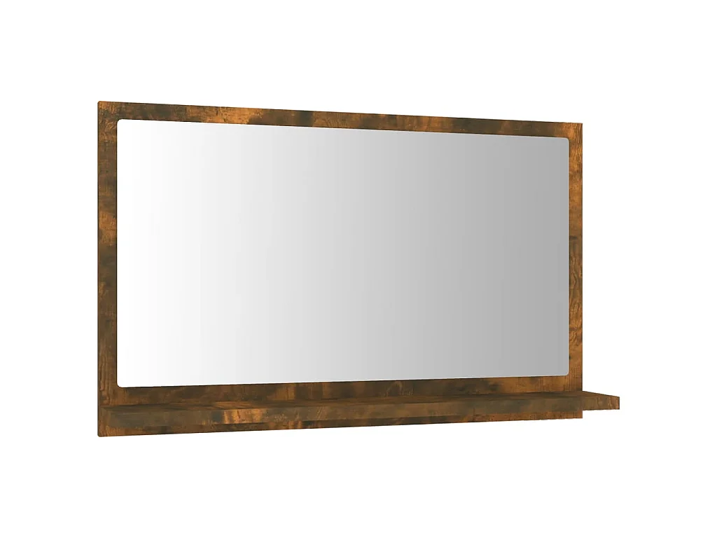 Badkamerspiegel 60x10,5x37 cm bewerkt hout gerookt eikenkleurig