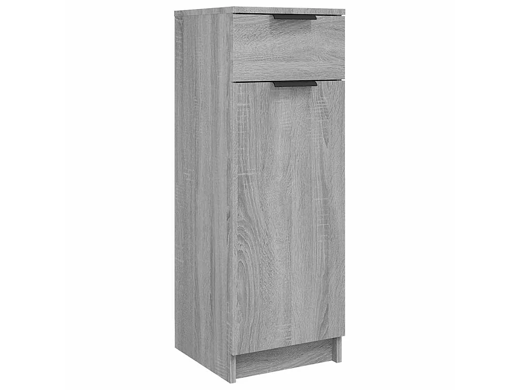 Badkamerkast 32x34x90 cm bewerkt hout grijs sonoma eikenkleurig