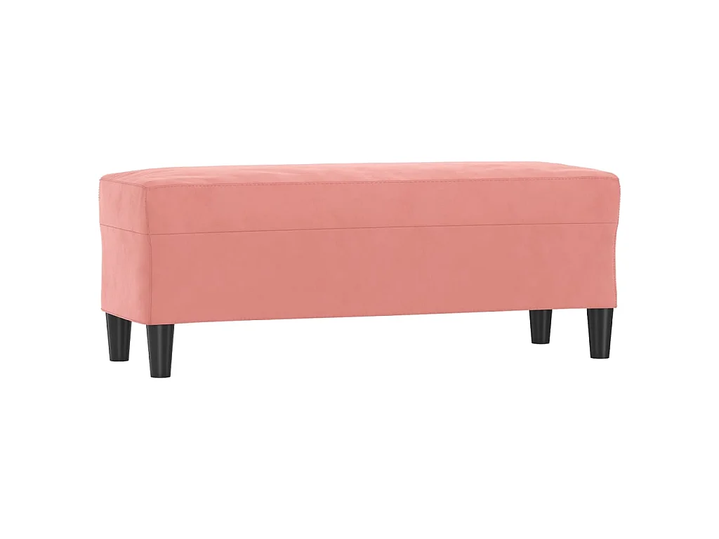 Bankje 100x35x41 cm fluweel roze