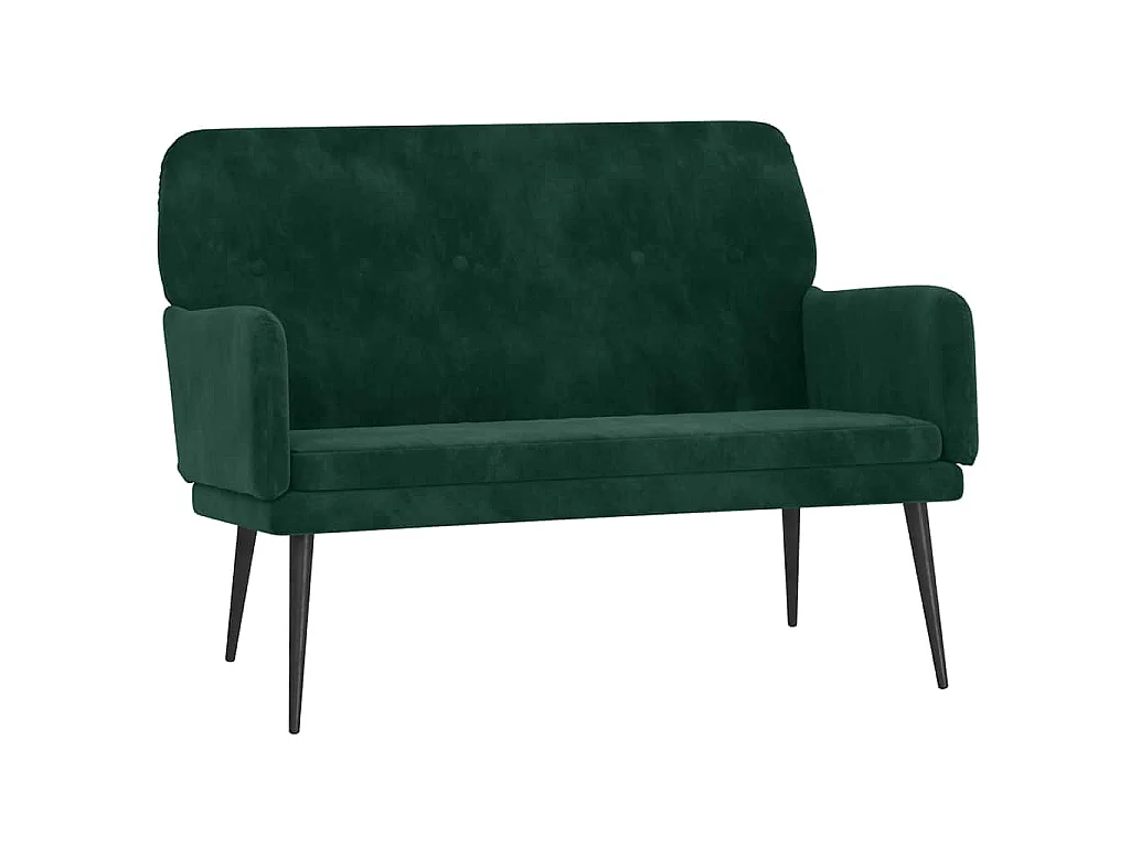 Bankje 108x79x79 cm fluweel donkergroen