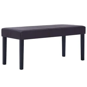 Bankje 106 cm kunstleer bruin Bankje 106 cm kunstleer bruin