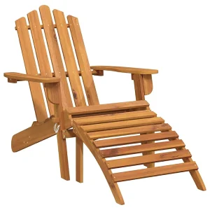 Adirondack tuinstoel met voetensteun massief acaciahout Adirondack tuinstoel met voetensteun massief acaciahout