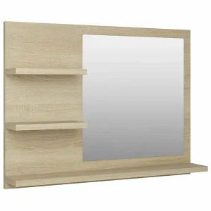Badkamerspiegel 60×10,5×45 cm bewerkt hout sonoma eikenkleurig Badkamerspiegel 60×10,5×45 cm bewerkt hout sonoma eikenkleurig
