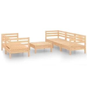 6-delige Loungeset massief grenenhout 6-delige Loungeset massief grenenhout
