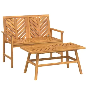 2-delige Loungeset massief acaciahout 2-delige Loungeset massief acaciahout