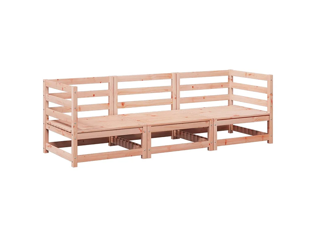 3-delige Loungeset massief douglas vurenhout