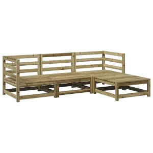4-delige Loungeset geïmpregneerd grenenhout 4-delige Loungeset geïmpregneerd grenenhout