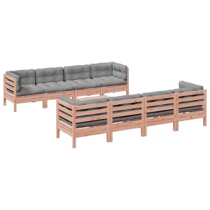 9-delige Loungeset met kussens massief douglas vurenhout 9-delige Loungeset met kussens massief douglas vurenhout