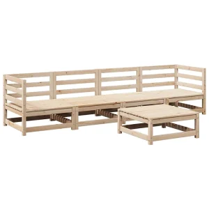 5-delige Loungeset massief grenenhout 5-delige Loungeset massief grenenhout