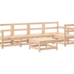 6-delige Loungeset massief grenenhout 6-delige Loungeset massief grenenhout