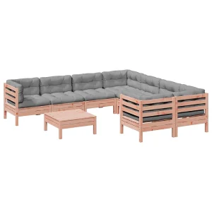9-delige Loungeset met kussens massief douglas vurenhout 9-delige Loungeset met kussens massief douglas vurenhout