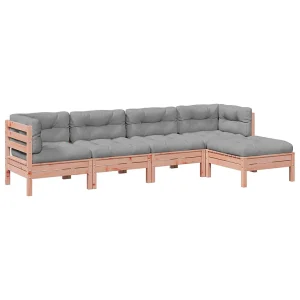5-delige Loungeset met kussens massief douglas vurenhout 5-delige Loungeset met kussens massief douglas vurenhout