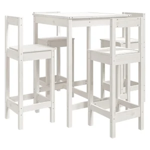 5-delige Barset massief grenenhout wit