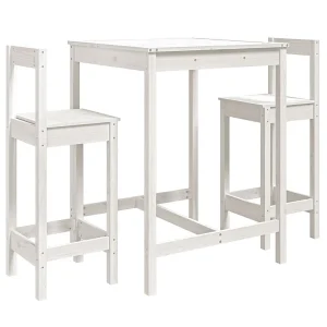 3-delige Barset massief grenenhout wit 3-delige Barset massief grenenhout wit
