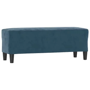 Bankje 100x35x41 cm fluweel blauw Bankje 100x35x41 cm fluweel blauw