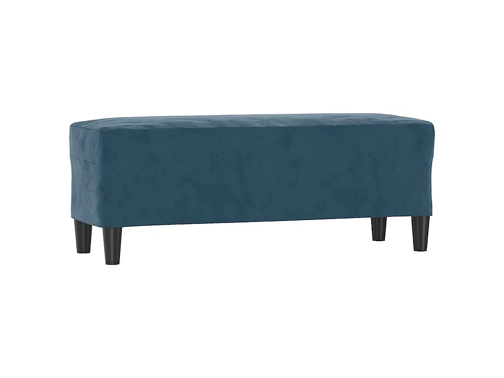 Bankje 100x35x41 cm fluweel blauw