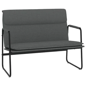 Bankje 100x64x80 cm stof donkergrijs Bankje 100x64x80 cm stof donkergrijs