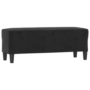Bankje 100x35x41 cm fluweel zwart Bankje 100x35x41 cm fluweel zwart