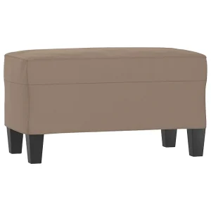 Bankje 70x35x41 cm microvezelstof taupe