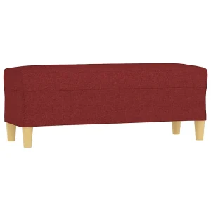 Bankje 100x35x41 cm stof wijnrood Bankje 100x35x41 cm stof wijnrood