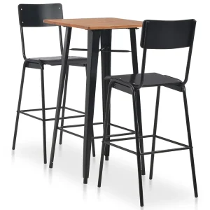 3-delige Barset staal zwart 3-delige Barset staal zwart