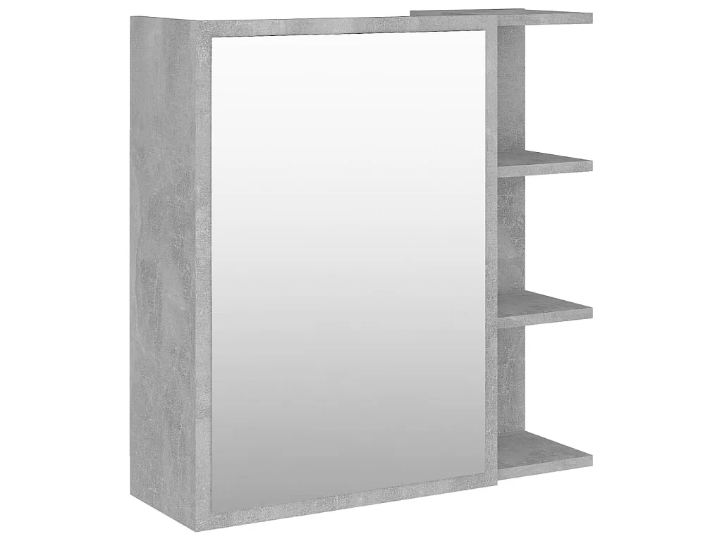 Badkamerspiegelkast 62,5x20,5x64 cm bewerkt hout betongrijs