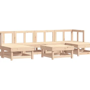 7-delige Loungeset massief grenenhout